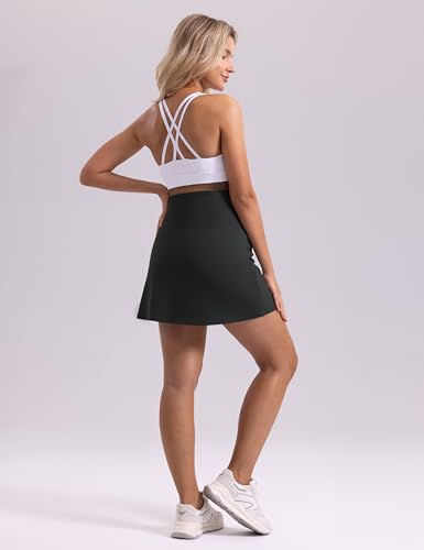 POSHDIVAH Creamluxe Maternity A-Line Tennis Golf Skirt - color: Black, size: X-Large