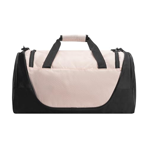 PUMA womens Candidate Duffel Bag with Removable Strap & Shoe Pocket - color: Black/Light Pink
