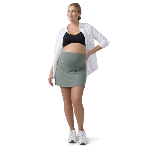 Ingrid & Isabel Basics Active Maternity Skort - color: Sage Green, size: Medium