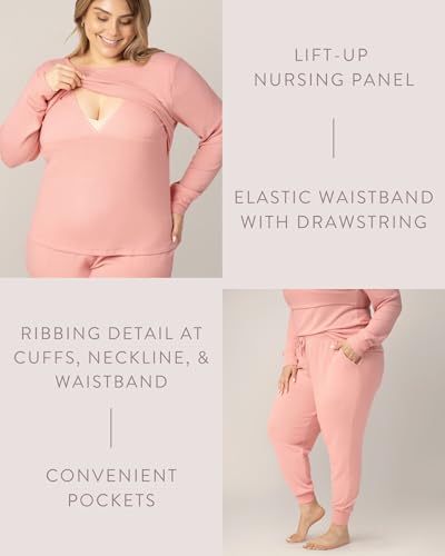 Kindred Bravely Zoe Nursing Pajama & Lounge Set, Postpartum Pajamas - size: Small