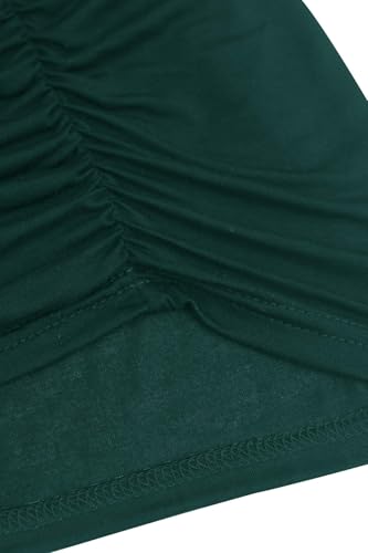Smallshow Women's Maternity Tank Tops Sleeveless Ruched Pregnancy Clothes 3-Pack - color: Black/Light Grey/Deep Green, size: Small