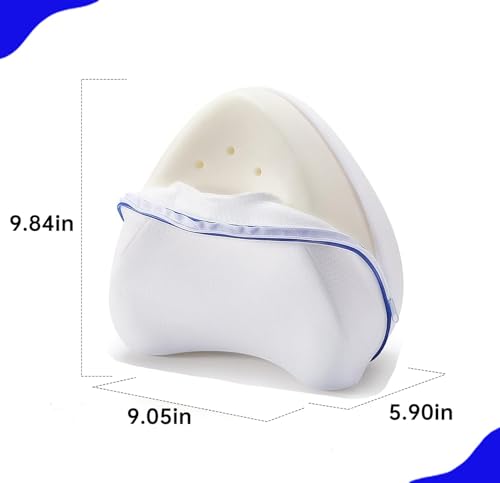 Replacement Pillow Cover for Contour Legacy Leg & Knee Foam Support Pillow-Cover ONLY (White) (1)