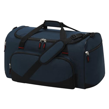 45L Gym Sport Duffle Bag for Men, Navy Blue - color: Navy Blue