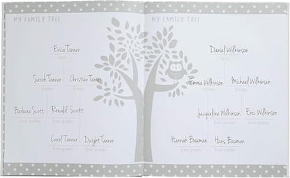 Kate & Milo First Year Baby Memory Book with Ink Pad, Gray