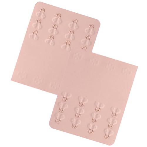 SAMGU Women's Soft Bra Extender 2 Hook / 3 Hooks / 4 Hooks Seamless Comfortable Bra Strap Extender Extension - color: 2pcs Apricot, Hook Spacing: 4 Hook 3/4 in
