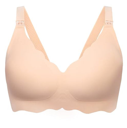 Angelhood Nursing Bras for Breastfeeding Seamless Maternity Bra Push Up