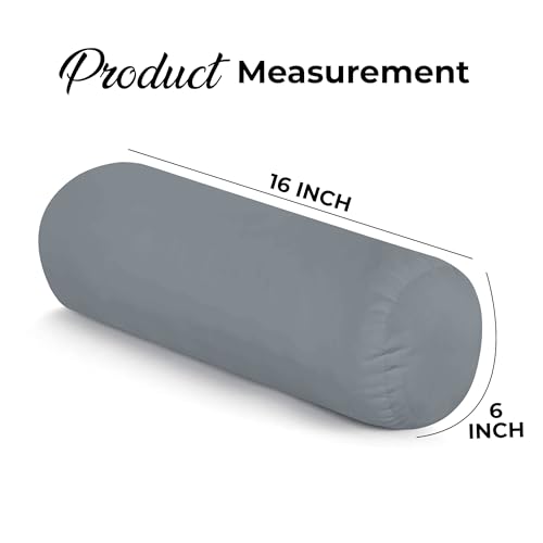 Utopia Bedding Bolster Pillow Inserts, 6x16 Neck roll Pillow, 2 Pack, Grey - color: Grey, size: 6x16 Inch (Pack of 2)