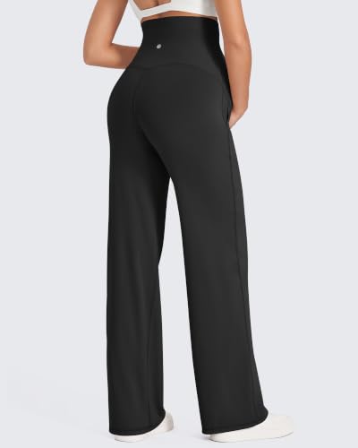 G4Free EverGoing Maternity Pants Over the Belly Pregnancy Work Trousers - color: Black, size: Large