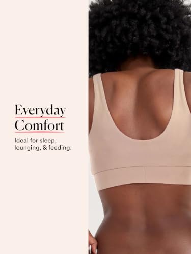 HATCH The Dream Feed Nursing & Sleep Bra - color: Sand/Sand (Pack of 2), size: Small