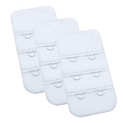 Wingslove Womens Bra Extender Bra Band Breathing room 3pcs-Pack Multi-size - color: White, 2 Hook 1/2 Inch