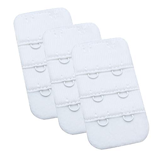 Wingslove Womens Bra Extender Bra Band Breathing room 3pcs-Pack Multi-size - color: White, 2 Hook 1/2 Inch