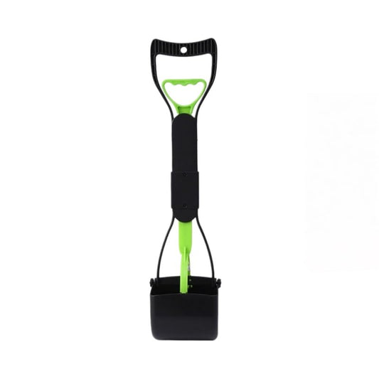 Long-Handle Pet Pooper Scooper, ABS Plastic, 23.62 in, Foldable, Easy Carry, Dog Waste Pickup Tool (Green) - color: Green