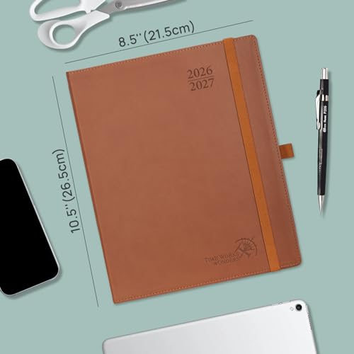 POPRUN Planner 2026-2027, Large-8.5" x 10.5", Academic Weekly Planner - color: Brown, size: Large-8.5" x 10.5", style: Academic Year 2026-2027