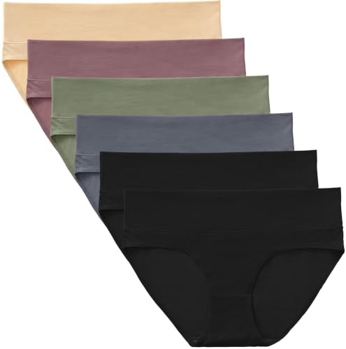 Angelhood Cotton Maternity Underwear for Women Foldable Pregnancy Panties - color: Multicoloured B, size: Large