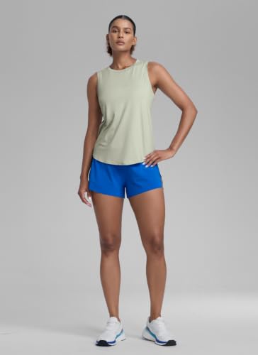 CRZ YOGA Lightweight Racerback Tank Top - color: Fog Green, size: Medium