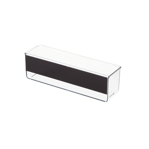 iDesign Magnetic Medium Clear Plastic Organizer Bins - size: Medium, style: Pack of 1