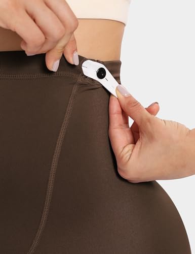 Buttergene 3 Pack Maternity Leggings with Elastic Band - color: 3pack Ink Black*2/Brown, size: Large