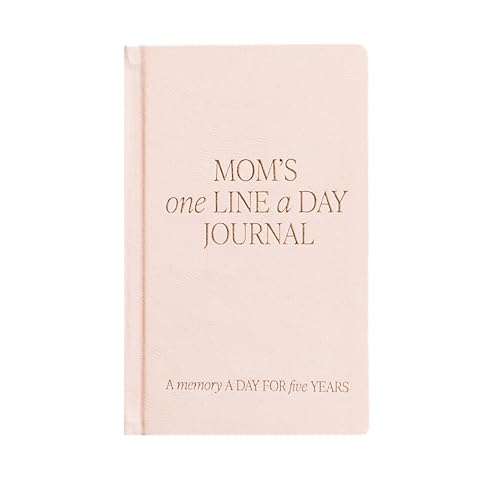 Sweet Water Decor Mom's One Line A Day Journal - Daily Memory Keepsake Book For Moms - Undated 366 Lined Pages To Write Down Memories, Special Moments, and More - Mother's Day and Baby Shower Gifts for Moms - color: Pink with Gold Foil Accents, style: Mom