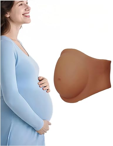 Silicone Fake Pregnant Belly - color: Bronze, size: 7-9month