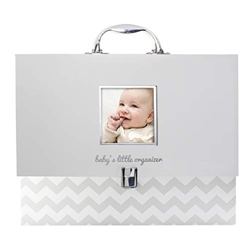 Pearhead Baby Briefcase and Document Organizer, Grey Chevron - color: Gray Baby File Organizer