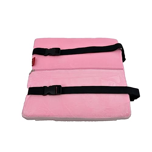 Bookishbunny Premium Memory Foam Lumbar Support Cushion Pillow (Pink) - color: Pink