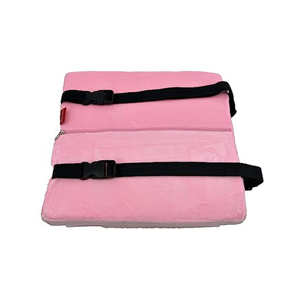 Bookishbunny Premium Memory Foam Lumbar Support Cushion Pillow (Pink) - color: Pink