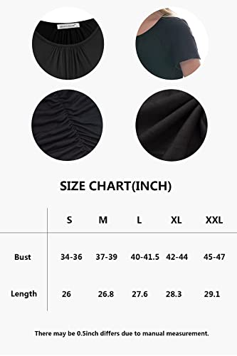 Smallshow Women's Nursing Tops Ruched Short Sleeve Breastfeeding Shirts 3-Pack - color: Black-deep Grey-teal, size: Large