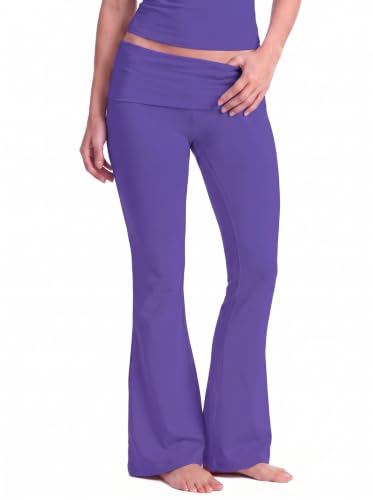 Flare Leggings for Women Tummy Control Bootcut Yoga Pants - color: 28"deep Purple, size: X-Large