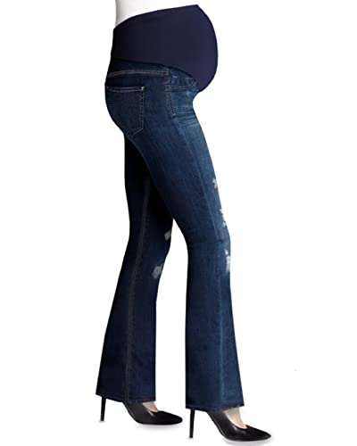 Hybrid & Company Women's Maternity Stretch Jeans - color: Dark Wash21, size: Medium