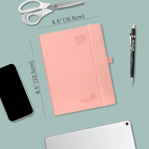 POPRUN Planner 2026-2027, 6.5" x 8.5", Academic Daily Weekly and Monthly - color: Burgundy, size: Medium-6.5'' x 8.5'', style: Academic Year 2026-2027