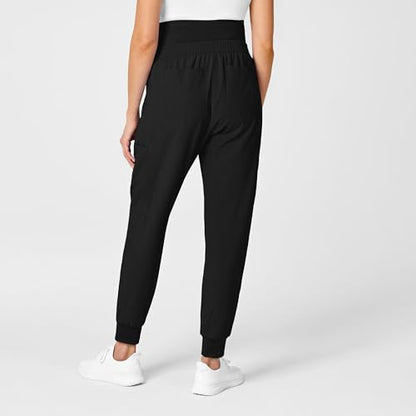 Wink W123 Maternity Jogger Scrub Pant - color: Black, size: 3X