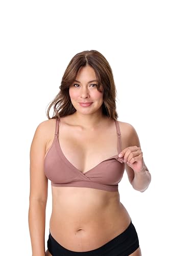 Motherhood Maternity Womens Seamless Wrap Triangle Nursing Bra - color: Mocha, size: Medium