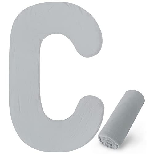 Pregnancy Pillow Cover C Shaped (ONLY Pillowcase), Grey - color: Grey, size: C-Shape