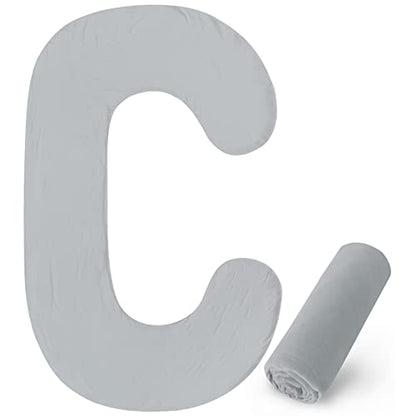 Pregnancy Pillow Cover C Shaped (ONLY Pillowcase), Grey - color: Grey, size: C-Shape