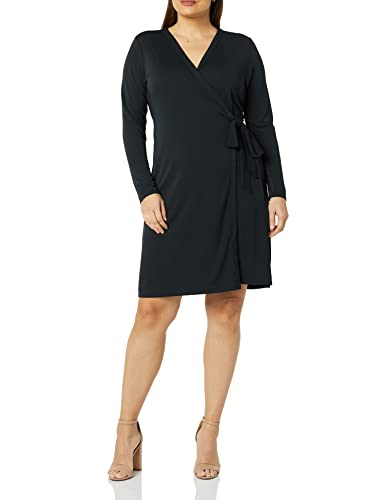 Amazon Essentials Women's Long Sleeve V Neck Wrap Dress - size: Small