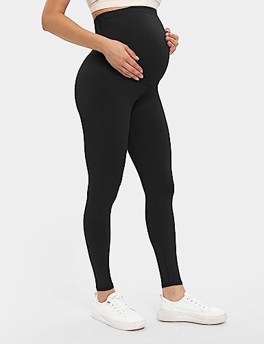 Buttergene Maternity Leggings Buttery-Soft 28'' Maternity Yoga Pants - color: 1-2pack Black/Coffee, size: X-Large