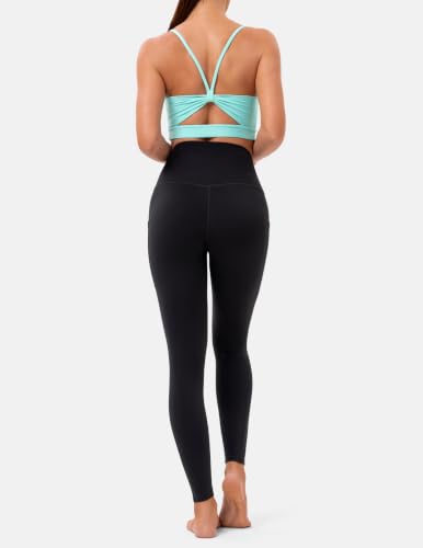 Colorfulkoala Essential 7/8 Leggings with Pockets - color: Black, size: Large