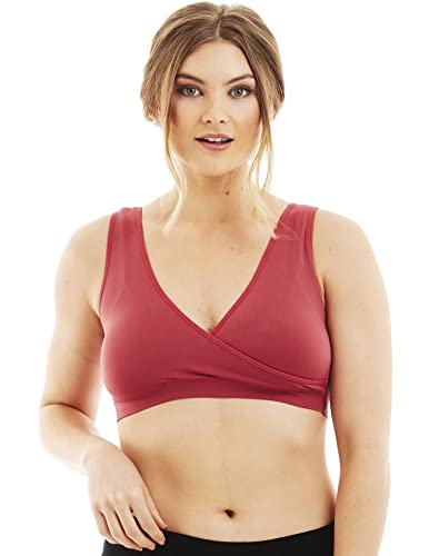 Caramel Cantina 4 Pack Nursing Maternity Women’s Sleep Comfort Bralette Bra - color: Fall, size: Medium