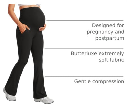 CRZ YOGA Maternity Flare Legging Pocket 31'' - color: Black, size: Small