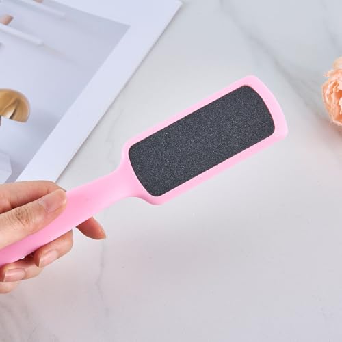 Foot File Set, 3 Pack, Coarse Callus Remover with Handle, Blue Pink White