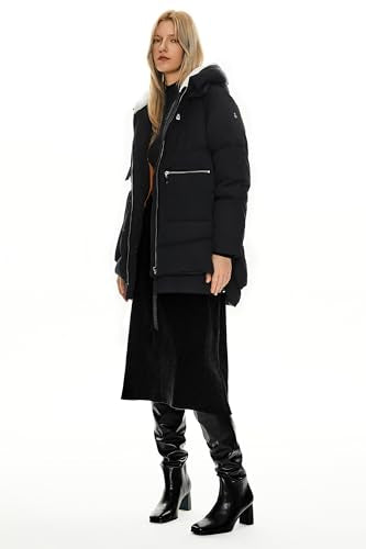 Orolay Women's Thickened Down Jacket - color: Black, size: 4X-Large