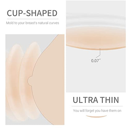 VOCH GALA Premium Nipple Covers, Sticky Bra Alternative, 2 Pairs - color: Coco, size: Medium (Fits A-C Cups)