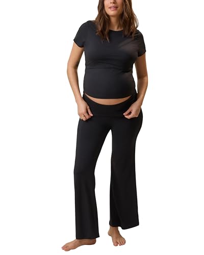 Kindred Bravely The Sunday Maternity Nursing and Postpartum Pajama Set - color: Black, size: Medium