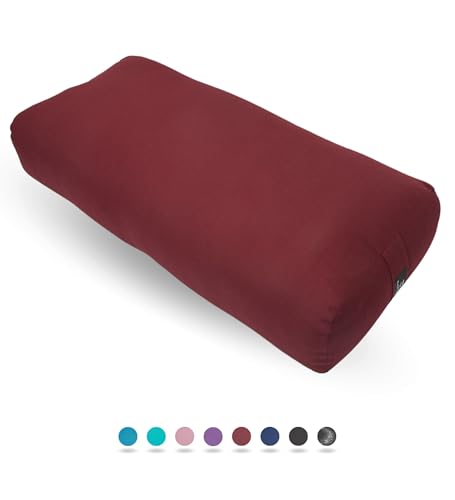 Everyday Yoga Premium Bolster, Soft Meditation Pillow, Multi-Colors - color: Merlot, style: A. High Impact - Rectangular