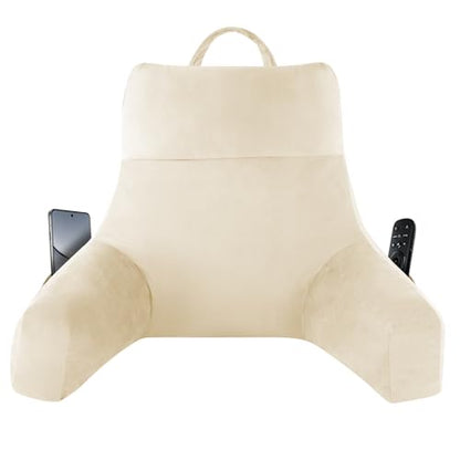 IPYNBAP Back Pillow for Bed Sitting up, Reading Pillow, 20 Inch, Beige - color: Beige, size: Medium(20inch)