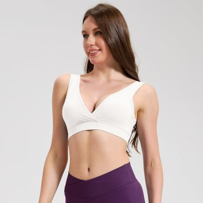 netdraw Padded Bamboo Viscose Nursing Sleep Bra - color: Off-white, size: XX-Large