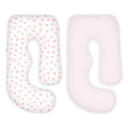 TotAha Soft Pregnancy Pillow Cover Compatible with Momcozy Body Pillow - color: Pink Dots