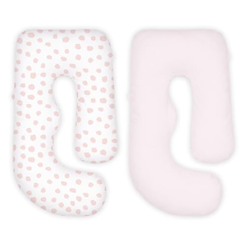 TotAha Soft Pregnancy Pillow Cover Compatible with Momcozy Body Pillow - color: Pink Dots