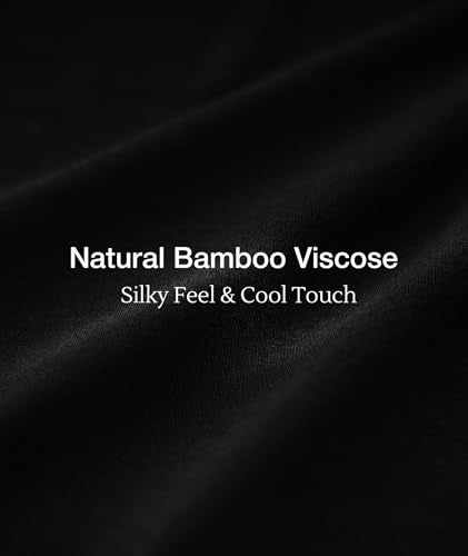 GYS Bamboo Viscose Nightgowns for Women Soft Button Down Sleep Shirt - color: Black, size: X-Large