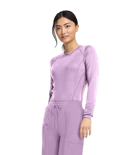 Cherokee Infinity Long Sleeve Underscrubs for Women Round Neck Top - color: Livewire Lilac, size: X-Small